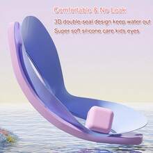 1 PC Cartoon Swimming Goggles, Anti Fog Waterproof Wide Vision Silicone Swim Goggles - Blue - View 5