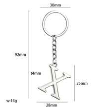 Minimalist Metal Alphabet Keychain, 1 Pc A-Z Initial Pendant, Stylish Bag Charm & Key Ring, Personalized Bag Charm, Gift For Friends & Lovers - Silver - View 29