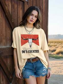 Women T-Shirts - 米色2 - 查看 2
