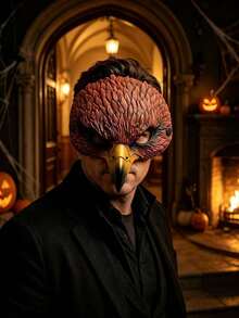 1pc/Set - Eagle Mask Halloween Animal Mask PU Foam Costume Prop Carnival Mask - Multicolor - View 7