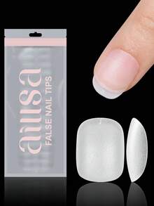 AILLSA 360/240/120pcs Ultra Short Oval Full Coverage Fake Nails, 15 Sizes Matte Acrylic Nail Tips, Suitable For Nail Salon Wearable Gel Nail Set Nail Supplies - Clear - View 1