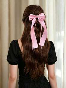39/36/24pcs Satin Large Bow Hair Clips Set, Includes Large & Small Bow BB Clips, Y2K Sweet Cute Hair Accessories, Suitable For Kids & Girls, Daily School, Date, Vacation Use - Multicolor - View 2
