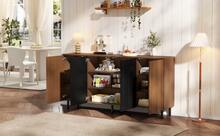 Kitchen Buffet With 4 Drawers From Particle Board Walnut - Walnut - View 2