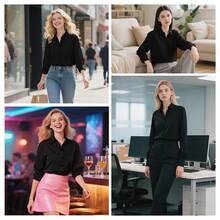 Women Blouses & Shirts - Black - View 8