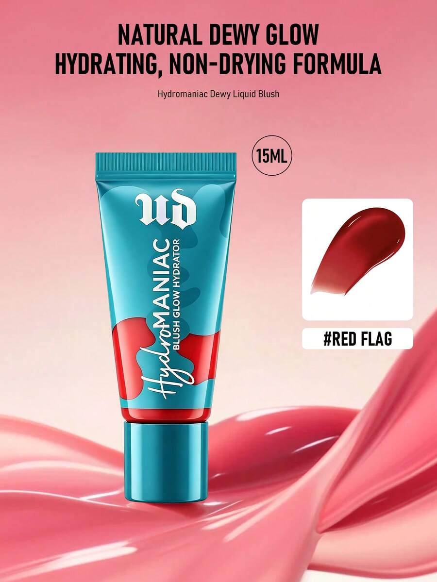 Urban Decay Hydromaniac Glow-On 腮紅 #Red Flag 15ml/0.5 Oz | 持久顯色,可疊加打造紅潤臉頰,24小時保濕 | 注入綠茶萃取與馬魯拉油 | 適合所有膚質 | 純素 - 紅旗 - 查看 1