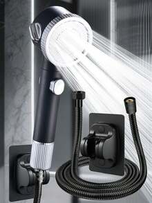 Booster Shower Head Universal Powerful Booster Handheld Shower Filter Shower Head, Bathroom Decoration - Round - View 1