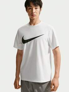 Nike Men's AS M NK DF UV HYVERSE SS TOP Short Sleeve T-Shirt Knit Collarless Short TIV4813-100 - White - View 1