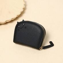 Cute Cartoon Cat Coin Purse Mini Zipper Card Holder Portable PU Leather Small Change Pouch For Women Girls Daily Use Gift, Travel Accessories - Multicolor - View 11