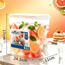 2.8L Beverage Dispenser With Key, High Temperature Resistant, Cold Drink Bucket, Juice Dispenser, Pitcher For Restaurant, Large Storage Containers - 查看 2