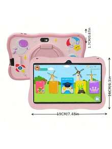 yesido 4GB RAM + 64GB ROM / 7-Inch Tablet / Quad-Core 1.3GHz / Android 13 MTK8321 / 1280x800 HD IPS Display / 2MP+5MP Camera / 4000mAh Battery / WiFi, Parental Control, Education, Games / ABS Plastic + Silicone, Educational Tablet - Pink - View 6