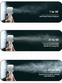 Ultra-Quiet Portable Desktop Fan, USB Fast Charging With Long Battery Life, 3-Speed Adjustable Wind, Stand Or Handheld For Multiple Use Scenarios, Essential Cooling For Indoor And Outdoor In Summer, Lightweight Design Saves Space, Soft Yet Powerful Airflow For Refreshing Comfort - Multicolor - View 4