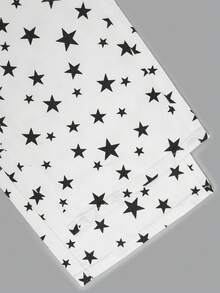 Women White Straight Jeans Star Print Loose Wide Leg Jeans Vintage Hot Girl Vacation Streetwear, Summer Fall - White - View 11