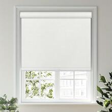 Blackout Roller Shades For Windows – Thermal Insulated, UV-Blocking Fabric Blinds For Home, Office, Bedroom & Doors | Easy DIY Installation, Smooth Operation, Light-Controlled Privacy Solution - White - View 2