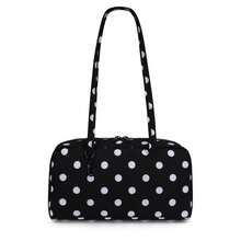 Nylon Bowling Bag, Tote Bag With Top Handle And Key Lanyard, Minimalist Casual Large Capacity Commuter Work Bag, Fashion Polka Dot Shoulder Handbag, Suitable For Daily Wear - Multicolor - View 14