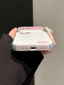 1pc Blush Pink Heart Smile LUCKY English Lychee Texture Phone Case Electroplated Matte Silver Edge Full Coverage 2mm Shockproof Creative Precision Cut-Out Raised Large Window Instant 17 Lens Soft Shell Daily Suitable For IPhone17/17Pro/17PROMAX/16/16Pro/16PLUS/16PROMAX/15/11/12/13/14/15Pro/14Pro/13Pro/15PROMAX/14PROMAX/13PROMAX - Multicolor - View 6