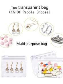 Large Waterproof Transparent Makeup Bag, Transparent Handheld Toiletry Storage Bag, Essential For Travel, Beach, School And Dorm - Black - View 13