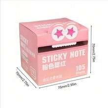 Gradient Transparent Sticky Notes With Storage Box, Multiple Colors Available, Suitable For Office And School Use - Back To School Essential, Desktop Organizer, Also As Decorative Or Creative Gift - Boxed - View 5