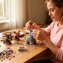 1 Set Exquisite DIY Animal Beaded Kit, Cute 3D Animal Beaded Handmade Set, Creative DIY Handmade Jewelry Art Craft Kit, Suitable For Adults, Applicable For Home Decor, Desktop Decor, Handmade Creation, Creative Handmade Gifts And Seasonal Display - Multiple Styles - View 5