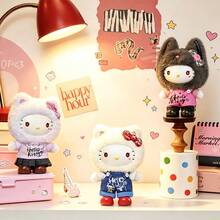 Miniso Sanrio Characters Graffiti Series Vinyl Plush Blind Box-Hello Kitty, Soft Fluffy Plush Exterior Paired With Solid Vinyl Figure Body, Unique Graffiti Print Pattern,Cute Cartoon IPesktop Collectible Ornament (1 PC Random Delivery) - Multicolor - View 6