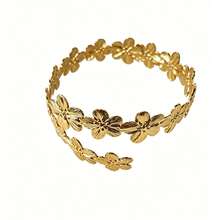 1pc Elegant Creative Versatile Niche Design Exquisite Flower Arm Cuff Suitable For Daily Wear For Women - Gold - View 2