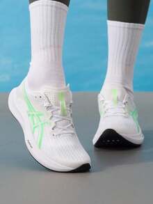 Asics Women's Running Shoes HYPER SPEED 5202 2026 Autumn New Marathon Racing Training Running Shoes 1012B863-101 - White/Green - View 1
