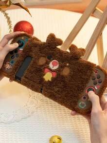GeekShare 1 pieza Funda protectora de peluche con diseño de ciervo lindo compatible con Switch - Multicolor - Ver 1