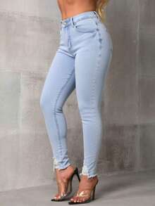 Women Jeans - Light Blue - View 4