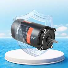 Motor de bomba de piscina    de , estructura 56J, 115 V (8 A)/230 V (4 A), 3450 RPM, 60 Hz, factor de servicio 1,5, condensador de 80 μF/250 V, motor de repuesto con brida redonda y rotación en sentido antihorario. - 0.75 CV - Ver 1