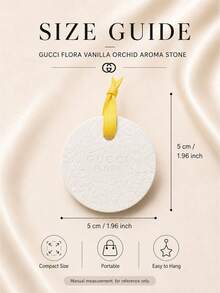 Gucci Flower Dance Round Diffuser Stone 5*5cm, With Yellow Ribbon, Vanilla Orchid Scent, Portable And Suitable For Personal Use Or As A Gift - Yellow Round - View 4