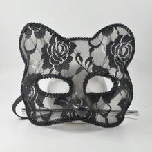 萬聖節裝飾與角色扮演道具 蕾絲動物貓臉面具 萬聖節面具 派對/舞會服裝面具 - 面具 - 查看 8