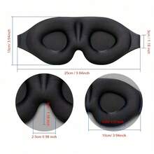 Bộ 1/2/3 miếng mặt nạ ngủ 3D ôm sát đường viền mắt với màng che không gây áp lực lên mắt, mềm mại thoải mái, hỗ trợ ngủ sâu và thư giãn yoga, dây đeo điều chỉnh được, phù hợp với nhiều dáng đầu, lựa chọn lý tưởng cho giấc ngủ sâu - Bộ 2 chiếc (đen + tím) - Xem 5