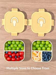1300ml High-Capacity Leak-Proof Bento Box With 3 Compartments, Snap-Lock Freshness, Separable Food Storage, Ideal Lunch Box For Office Workers, Students Back To School, Picnic, Fruit And Snacks - Multicolor - View 8