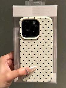 極簡黑色圓點防摔時尚手機殼 全包覆防摔手機殼，適用於 Apple 17Pro Max/17Pro/17/16Pro Max/16Pro/16/15Pro Max/15/14Pro Max/13/12/11/11 Pro/12 Pro/13 Pro/14 Pro/15 Pro/16 Pro/17 Pro/11 Pro Max/12 Pro Max/13 Pro Max/17 Pro Max，春夏禮物、開學禮物、日常必需品 - 黑色 - 查看 3