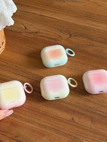 極簡馬卡龍漸層色 Pods Pro3 保護殼，相容 Apple Pods 4 降噪 1/2/3/Pro 2代無線藍牙耳機，柔軟矽膠材質 - 黃色 - 查看 4
