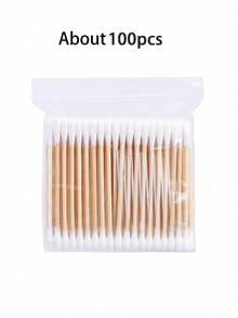 1/3 piezas Caja de almacenamiento de plástico transparente redonda para bastoncillos de algodón con bandeja / 1 pieza Caja de almacenamiento de escritorio portátil moderna para el hogar - Multicolor - Ver 15