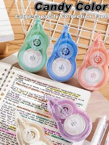 Juego de 5 piezas de cinta correctora de gran capacidad y colores brillantes, suave y sin manchas, adecuado para la escuela, la oficina y el hogar, esencial para estudiantes y maestros en la vuelta a la escuela - Multicolor - Ver 3