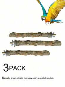 Bird Supplies Bird Cage Accessories Toys 5pcs Parrot Perch Set 3 Grapevine Perches 2 Stands Claw-Shaped Frosted Parrot Chewing Training Branch Suitable For Parrots, Medium And Small Birds Holiday Gift - View 13