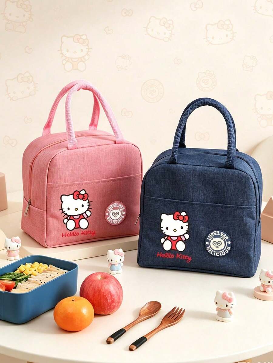 SANRIO 1PC Hello Kitty Graphic Insulated Lunch Bag, Cute Portable Bento Tote With Handle, Lightweight Reusable Lunch Carrier For Work & School , Bento Box - Multicolor - View 1