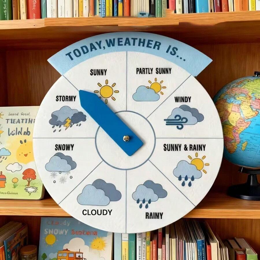 1/2pcs Weather Wheel, Preschool Education Learning Tool, Season & Month Wheel, Teaching Tool, Unique Home Office Educational Gift, First Day Of School