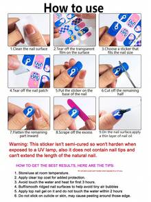 16pcs/1sheet Colorful Flower Gold Graduation Nail Stickers, Waterproof, Home DIY, Suitable For Back To School, Summer Beach, Vacation, Graduation Gift, Winter Nail Art, Full Coverage Self-Adhesive UV-Free Nail Stickers - Multicolor - View 10