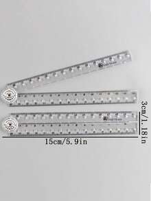 1pc Creative Drawing Measurement Transparent Folding Ruler, Transparent Design, Foldable And Portable, Student School Supplies, Back To School - Multicolor - View 8