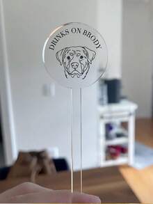 20pcs/50pcs Personalized Acrylic Pet Cocktail Stirrers, Customized Wedding Stir Sticks, Customized Dog And Cat Stir Sticks, Customized Wedding Drink Stirrers - Multicolor - View 7