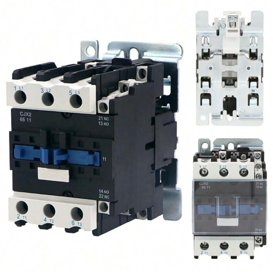 65A Three-Phase Contactor Coil Cjx2-6511 - Black - View 1