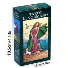 塔羅 Lenormand 塔羅牌組 命運塔羅牌 派對桌上遊戲 命運卡 算命遊戲 - 橄欖綠 - 查看 1