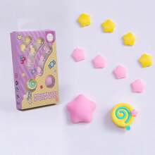 1 Set Cute Pink Star Candy Design Thumb Grip Caps, Silicone Anti-Slip Joystick Covers, Decorative Protective Covers Compatible With Switch OLED Game Console Accessories - View 17