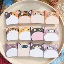 240pcs Cute Animal Shaped Blank Sticky Notes, Memo Pads, Notepad (20 Sheets/Book, 12 Books) - one-size - View 12