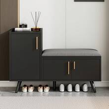 Modern Shoe Storage Bench With Seat - Black - 黑色 - 查看 1