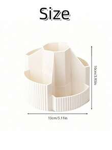 1pc 5-Compartment 360° Rotating Desktop Pen Holder Storage Box, Large Capacity Multi-Function Stationery Organizer, Suitable For Students, Men, Women, Girls, Can Hold Makeup Brushes, Home Decor, Back To School Supplies - Multicolor - View 2