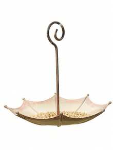 1pc Umbrella-Shaped Hanging Bird Feeder And Bath, Umbrella Design, Suitable For Outdoor Garden, Patio And Backyard, Can Feed And Attract Wild Birds, Exquisite Decoration, Ideal Gift Or Practical Present For Bird Lovers - Multicolor - View 10