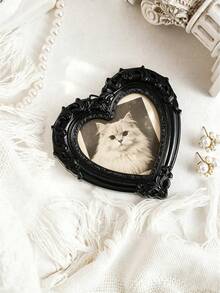 1pc Customized Black European Style 3D Floral Pattern Decorative Frame, Hand-Painted Resin Material DIY Wall Decor Hanging Ornament, Photo Frame, Enhances Home Atmosphere, Suitable For Home, Gathering, Party, Holiday As Wall Decoration And Photo Prop - Multicolor - View 10